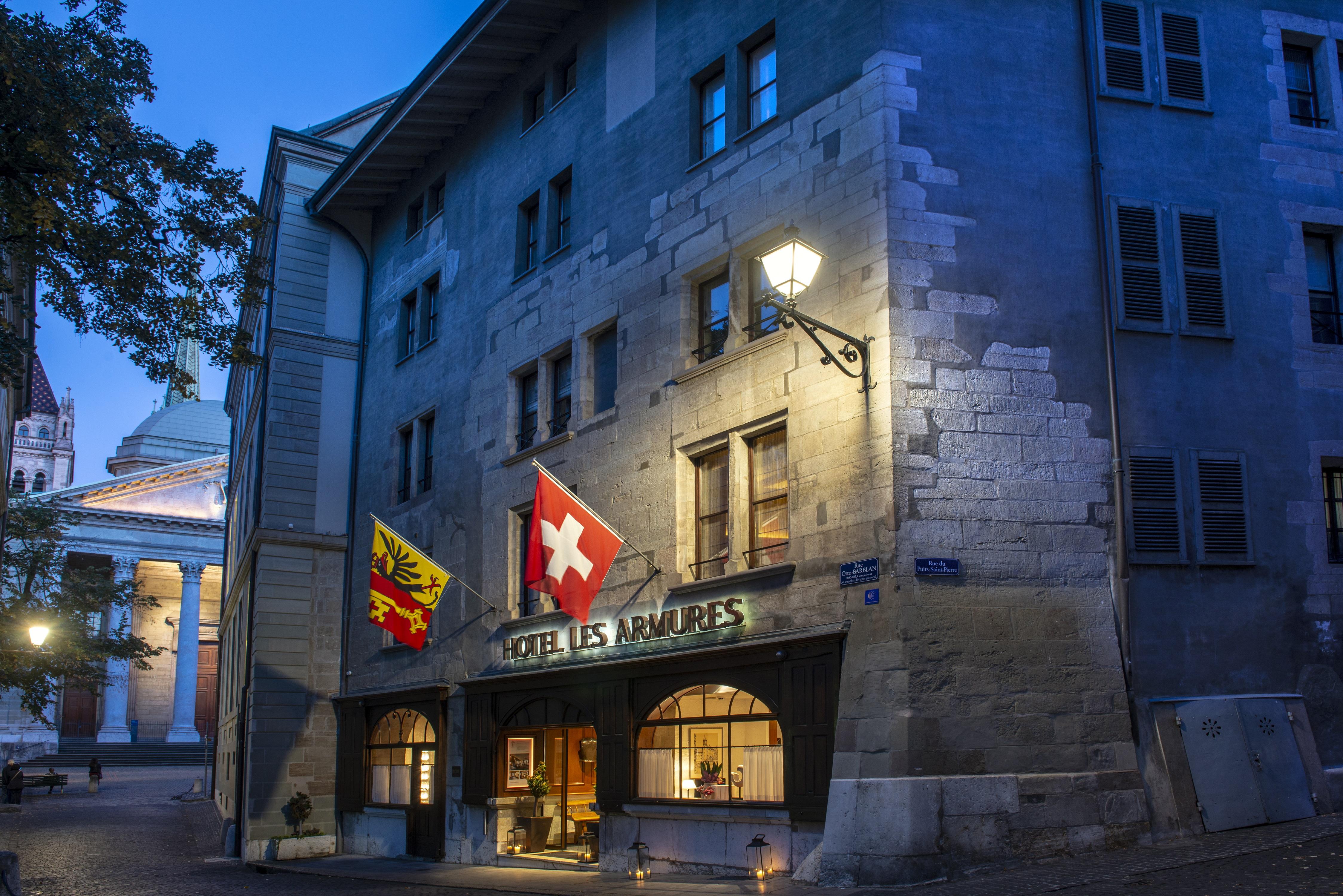 Hotel Les Armures Genf Exterior foto Hôtel de l'Ours Blanc